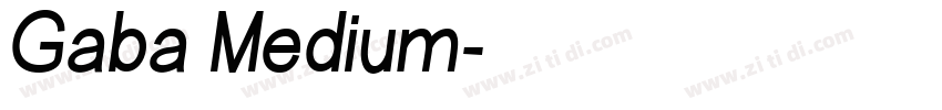 Gaba Medium字体转换